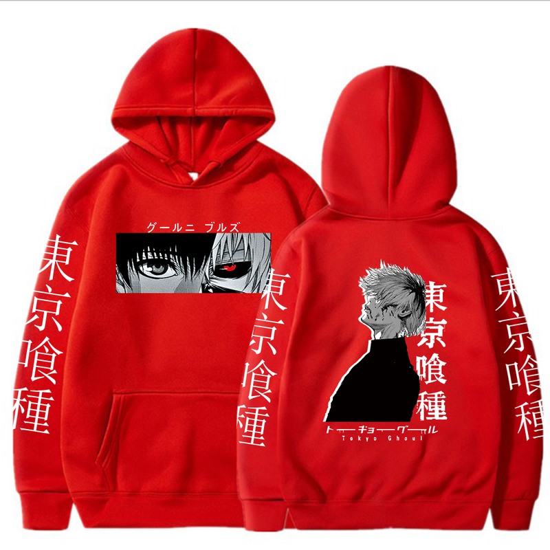 Herren Hoodies Sweatshirts Tokyo Ghoul Anime Hoodie Pullover Sweatshirts Ken Kaneki Grafik Gedruckt Tops Casual Hip Hop Streetwear 220919