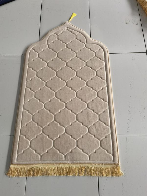 Tapis tapis de prière pour musulman Ramadan flanelle culte s'agenouiller gaufrage sol s antidérapant doux Portable tapis de voyage 220919
