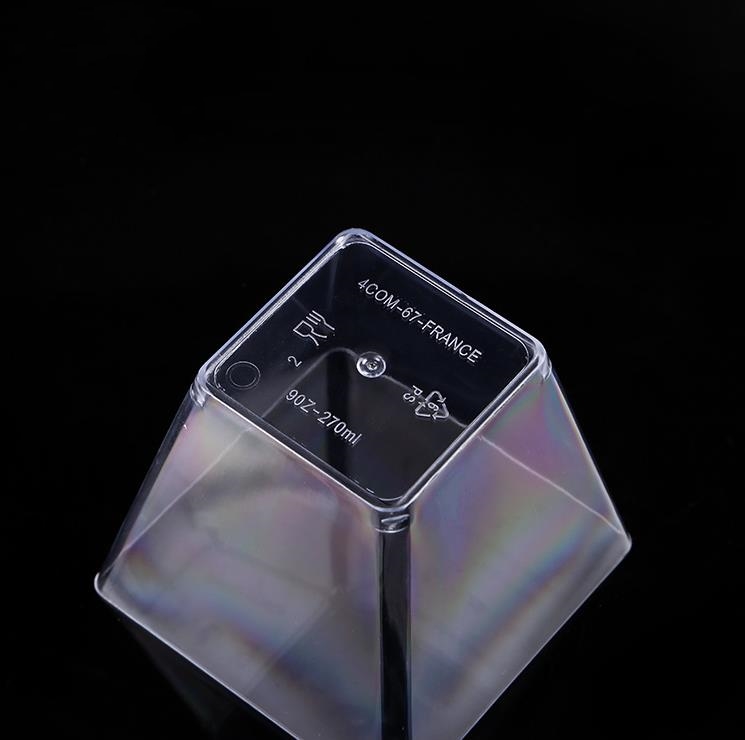 270ml 9.1Oz使い捨てコンテナゼリーヨーグルトマウス用の透明な透明なプラスチックフードカップデザートベーキングSN4698