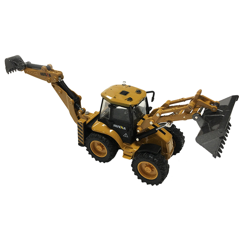 Diecast Model Auto Huina Toy Inertial Excavator Digger en Tractor Shovel Construction Vehicl Truck Boy Children Toys Birthday Gift 220919