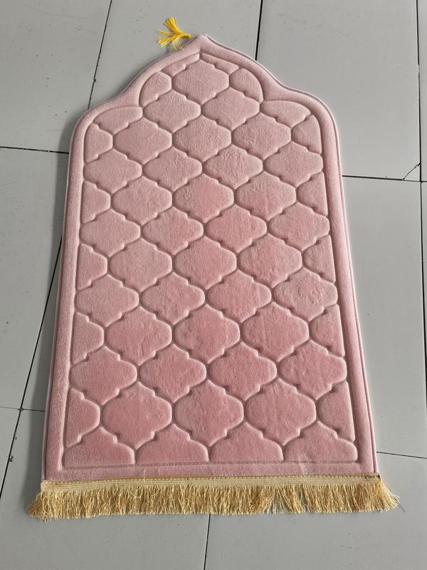 Tapis tapis de prière pour musulman Ramadan flanelle culte s'agenouiller gaufrage sol s antidérapant doux Portable tapis de voyage 220919