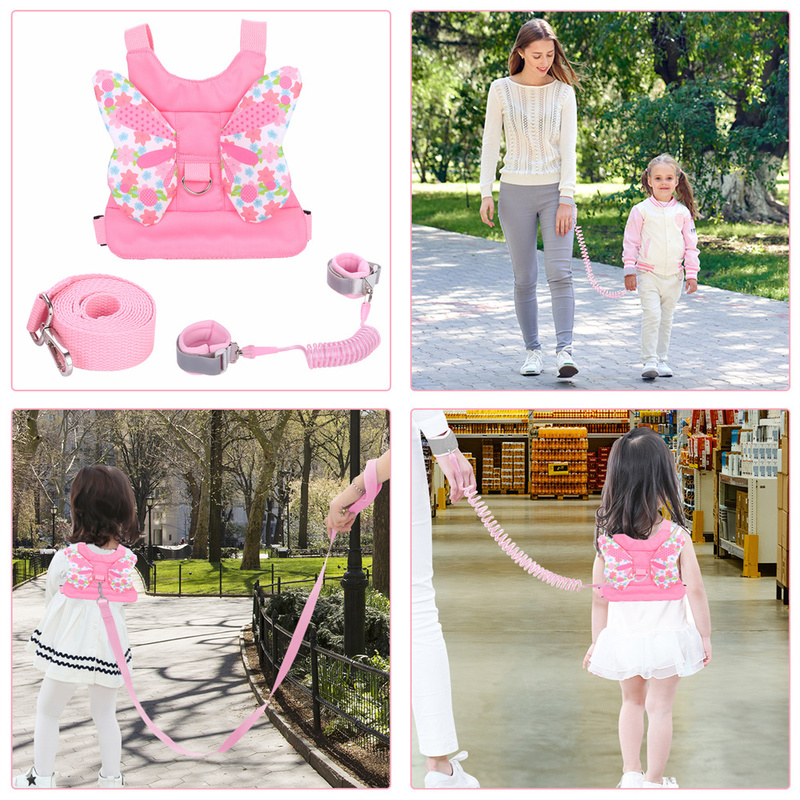 Baby Walking Wings 3In1 Harness Anti Lost Wrist LinkToddlers Leash Backpack Safty Child Kids Wristband Assistant Strap Belt Butterfly 220916