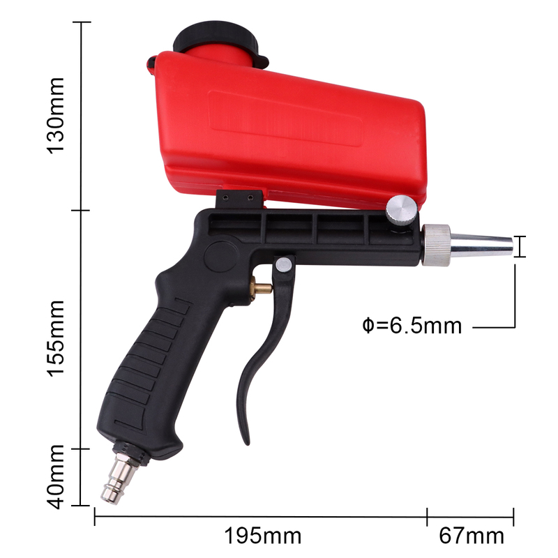 Pistolas de pulverização wenxing 90psi Gravidade portátil Sandblasting Tool pneumática Small Sand Blasting Ajustável Sandblaster 220919