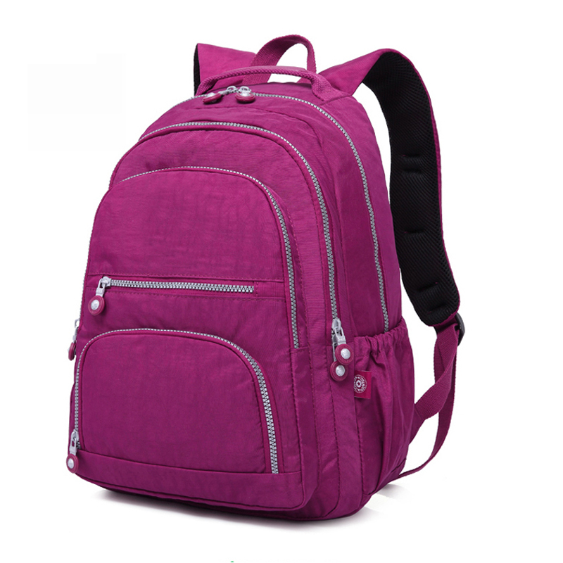 Skolväskor Plush ryggsäckar Tegaote School Ryggsäck för Teenage Girl Mochila Femenina Back Packs Bag Women Nylon Waterproof Laptop238U