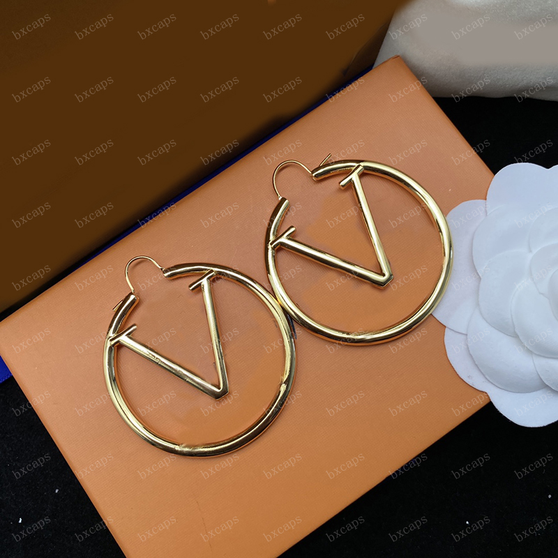 3 cm 4 cm 5 cm złote kolczyki stadninowe projektant dla kobiet Jewlery Letter Stud Luksusowa klasyczna marka Hoop Earring Wedding z Box280m