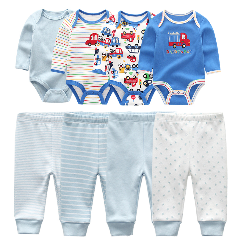 Kledingsets 4 stks baby bodysuitsbaby broek geboren kleding sets winter katoen pakken meisjes jongens custome 220916