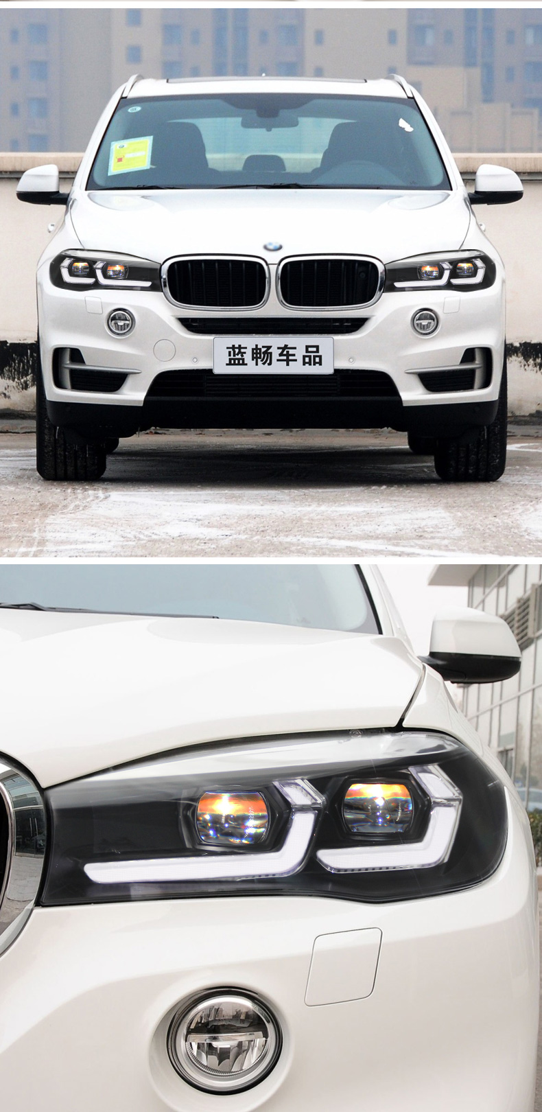 BMW X5 X6 F15 F16 20 13-20 19 헤드 램프 F85 LED 회전 신호 높은 낮은 빔 주간 작동 헤드 라이트에 대한 LED 헤드 라이트