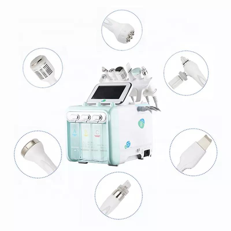 Portátil 6in1 Hydro Peel Microdermabrast Hydrabeauty Faciala Limpeza profunda RF Ultrassonic Bio Remoção Small Bubbles Machine