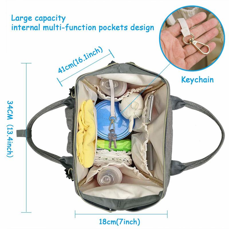 Sacs à couches grande capacité sac à dos imperméable maternité bébé avec interface USB maman voyage pour poussette 220919