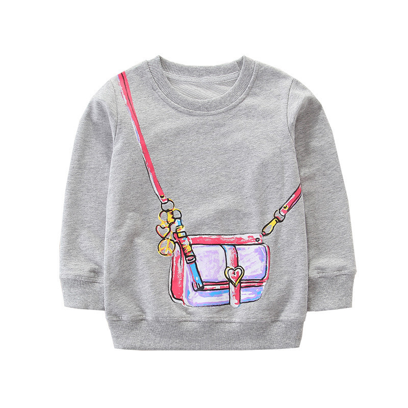 Pullover Little Maven Kids Clothes Girls Sweatshirt Cotton Spring and Autumn Tops Lovely Grey Shirt for Baby Girls 2-7 Year 220919