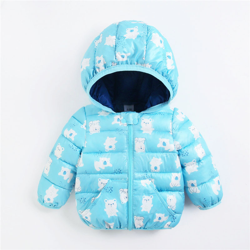 Down jas schattig babymeisjes winterkleding kinderen licht naar beneden jassen met oor hoodie lente meisje jas peuter kinderen kleding voor jongensjas 220919