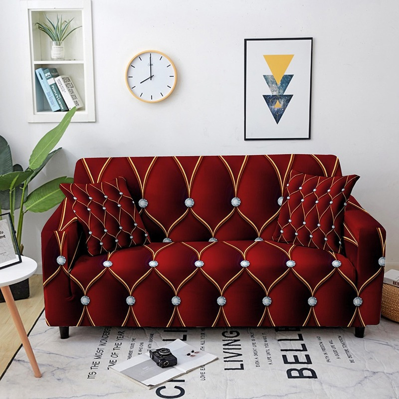 Chaves de cadeira Sofá elástico geométrico para o sofá de sala de estar Protetor de mobiliário de capa de capa de capa seccional Decoração em casa 220919