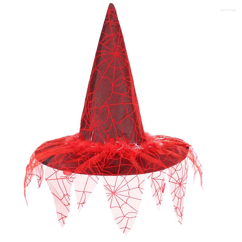 Beanies Halloween Party Witch Hats Mesh Fashion Women Masquerade Cosplay Magic Wizard Cap For Clothing Props Makeup Bucket Hat248G