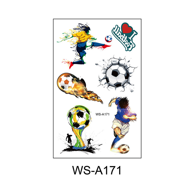 New Tattoos Stickers Waterproof Temporary 3d Fake Tattoo Sports Meeting Fan Party Football Match Sticker Tattoo