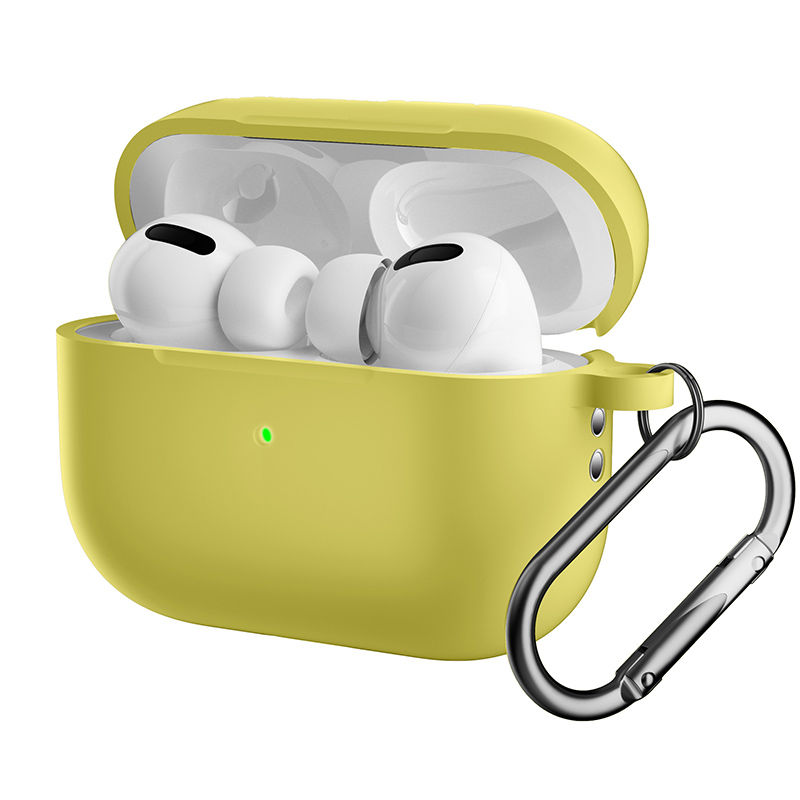 Siliconen beschermende hoes oortelefoonhuls Volledig dekking voor 2022 AirPods Pro 2 Cases Apple Bletooth -hoofdtelefoonaccessoires met haak