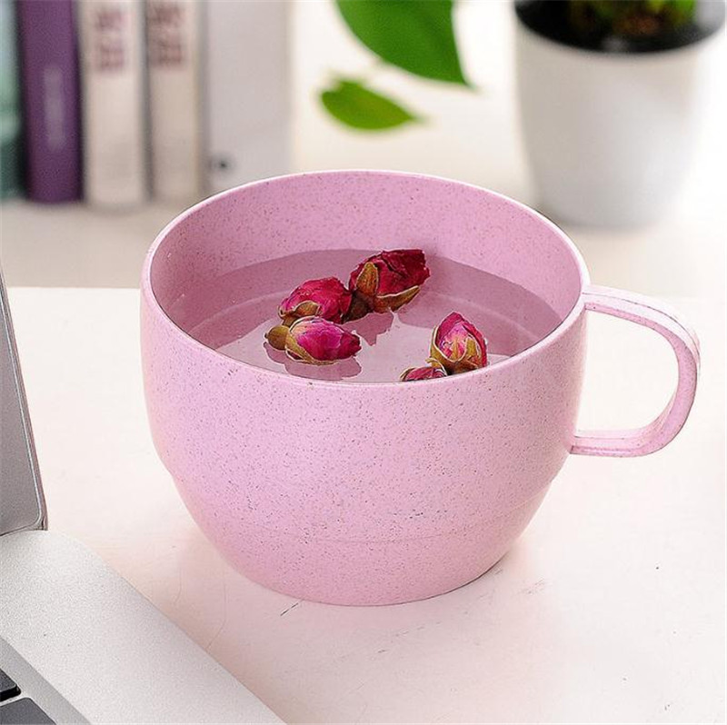 Environmenta Wheat Straw Mugs Milk Coffee Tea Water Cups Gargle Cup Pure Color Fashion Mug DE773