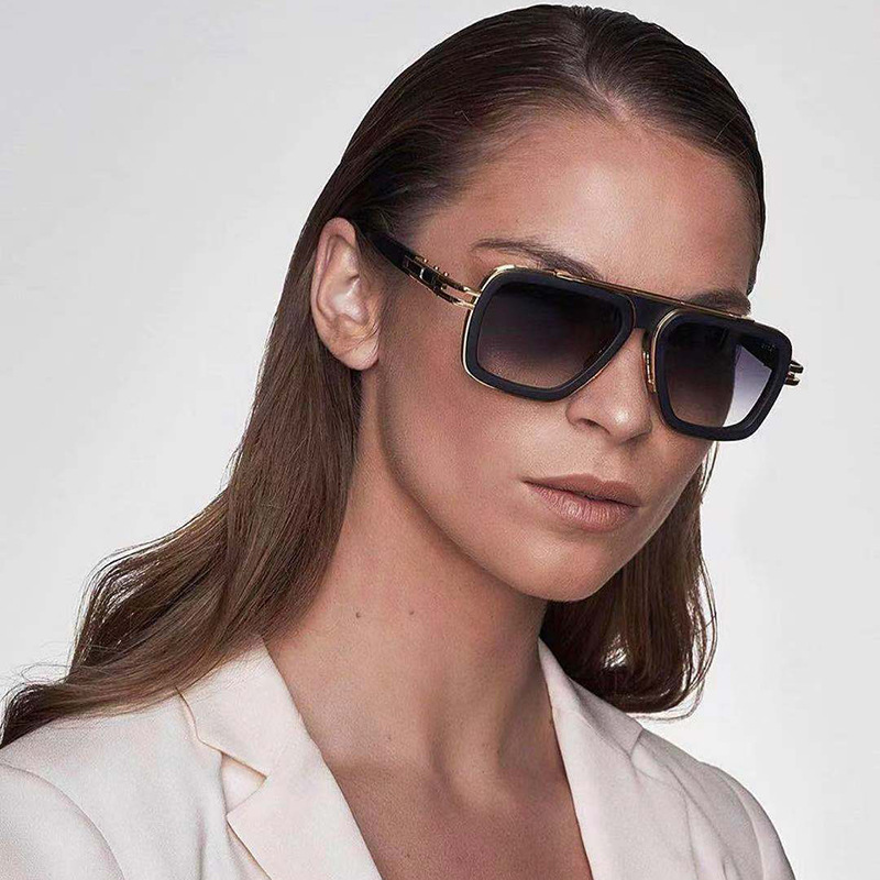 2024 Mężczyźni Vintage Pilot Square Women Sun Glasses Fashion Luksusowe złotą ramę UV400 Gradient LXN-EVO DITA 6Q6Y