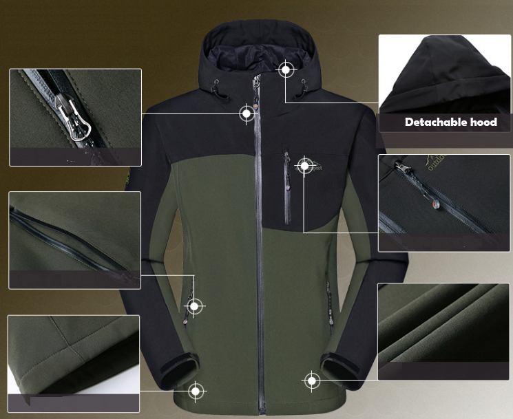 Chaquetas de hombre Hombre Invierno Impermeable Pesca al aire libre Senderismo Camping Escalada Trekking Chaquetas de esquí Hombres Oversized Fleece Softshell Coat 220919