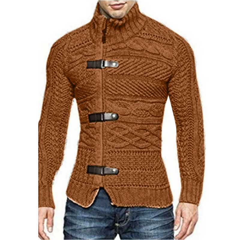 Herren Pullover Pullover Solide Lange Herbst Bluse Und Pullover Rollkragen Winter Ärmel Top Pullover Kleinen Mantel 220919