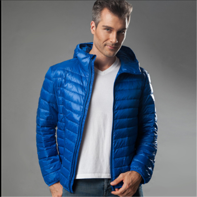 Parkas de plumón para hombre con capucha Chaqueta ultraligera para hombre Parka cálida 4XL 5XL 6XL Tallas grandes Invierno 90% Hombres Abrigo de plumón de pato blanco # 150 kg 100 cm L 220919