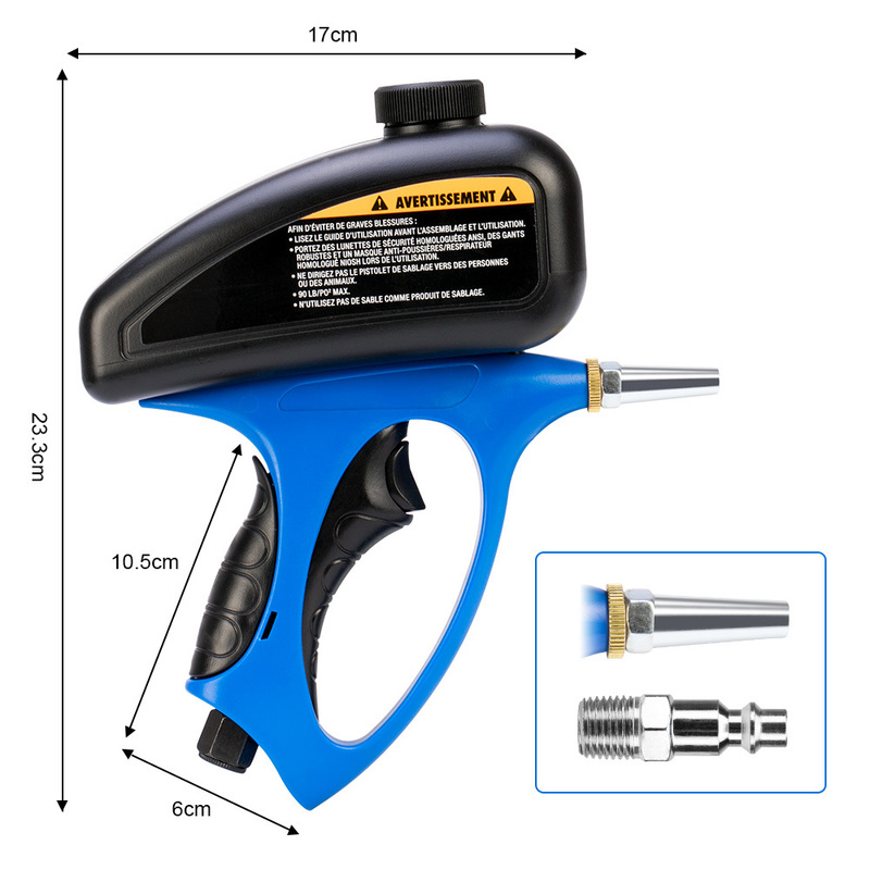 Spray Guns Handheld Pneumatic Anti-Rust Sandblaster Protection Sand Gravity Sandblasting Gun Mini Air Tools 220919