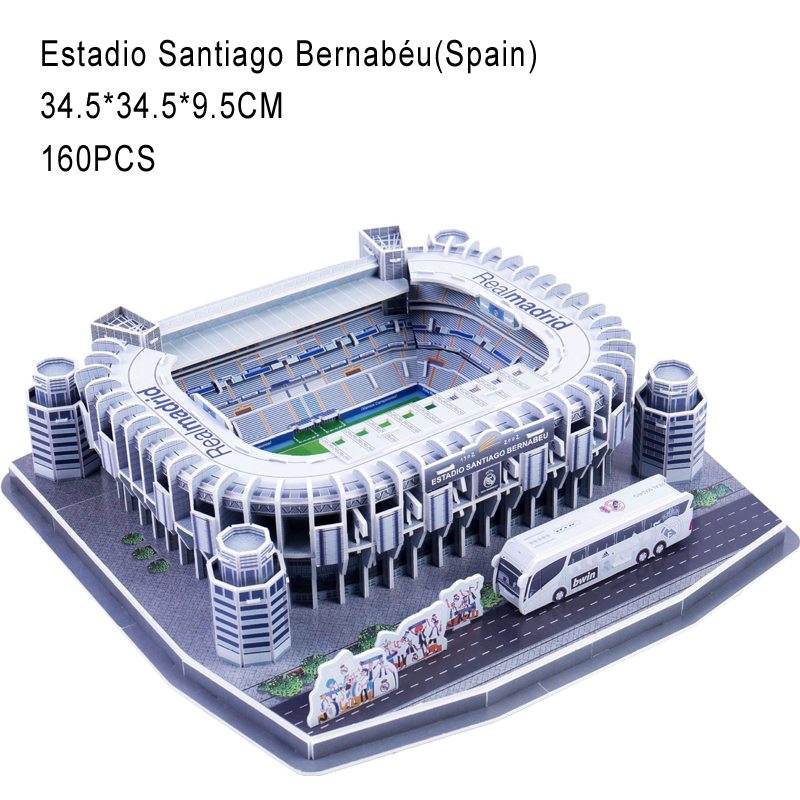 كتل لتقوم بها بنفسك ثلاثية الأبعاد أحجية الصور المقطوعة العالم لكرة القدم ملعب كرة القدم الأوروبية ملعب تجميعها بناء نموذج لعب للأطفال GYH 220919