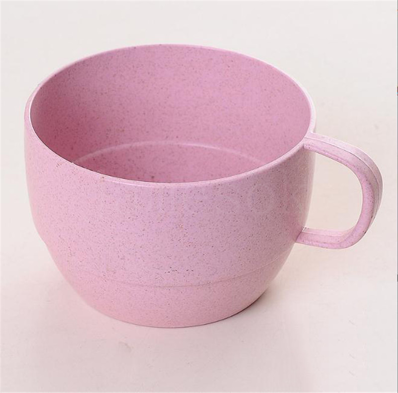Tasses en paille de blé environnemental, tasses à lait, café, thé, eau, gargarisme, couleur Pure, à la mode, DE773