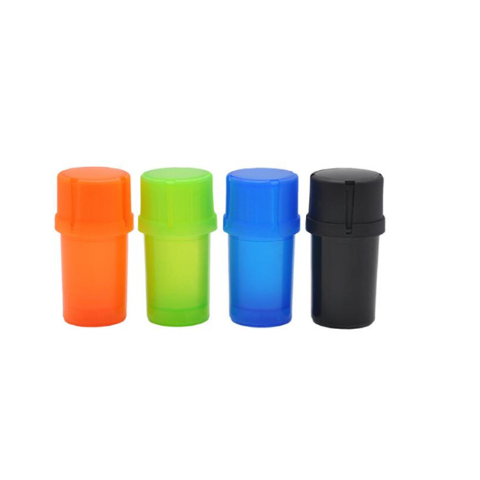 Stock New Plastic Tobacco Spice Grinder For Accessories Herb Grinders Crusher Smoking 42mm Diameter 3parts Tobacco