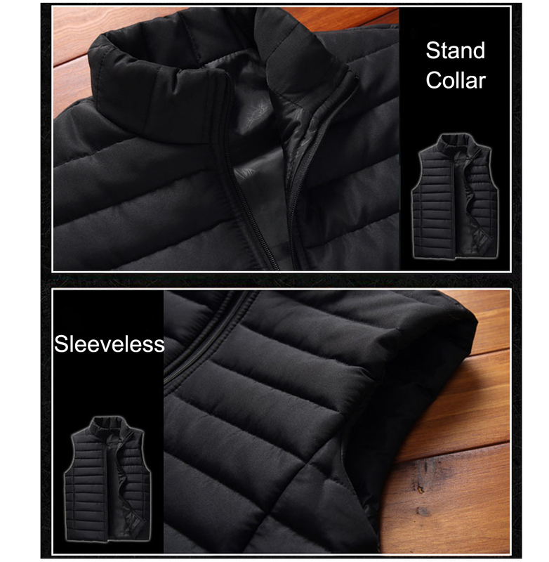 Herenvesten Vest mannen herfstjacks dikke vesten man mouwloze jassen mannelijke warme katoen-gepaded vest heren Gilet Veste Hommes 220919