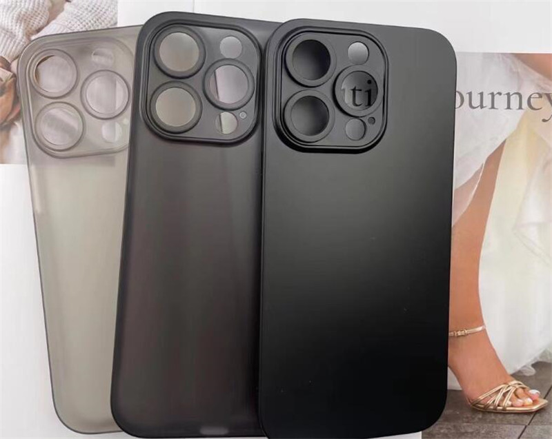 Dla iPhone PP Matte Cell Completerzy 0,3 mm Ultra cienki, szczupły przezroczysty elastyczne pokrycie obudowy 14 13 12 MINI 11 PRO MAX XS XR 8 7 PLUS