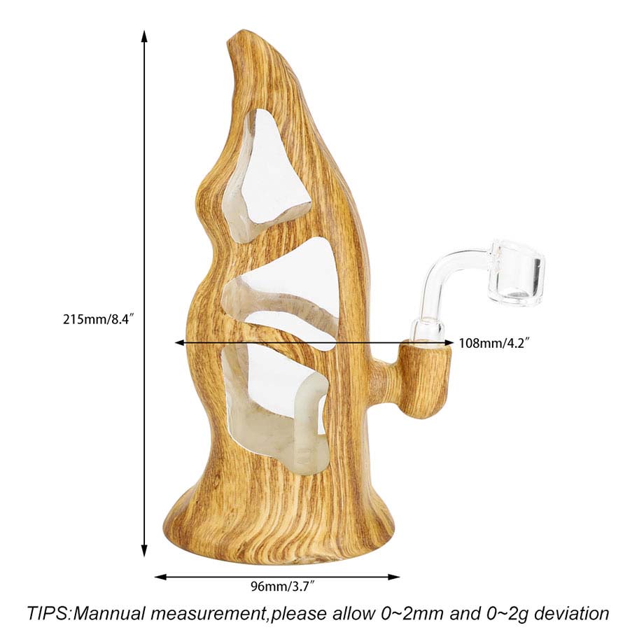 Pipa ad acqua fumatori forma in legno trasparente narghilè in vetro chiaro accessori fumo