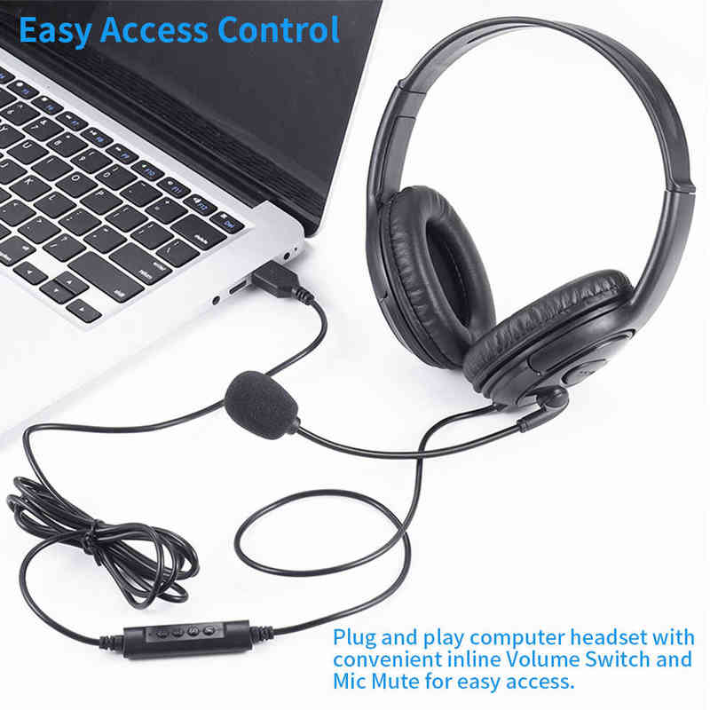 Headsets Wired Headphones With Microphone Over Gaming Ear Headsets Bass Music Stereo USB Plug Earphone For PC XBOX PS Gaming T220916