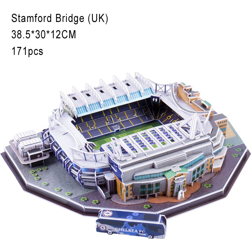 الكتل DIY 3D Puzzle Jigsaw World Football Stadium European Soccer Playground Asysual Building Model للأطفال GYH 220919