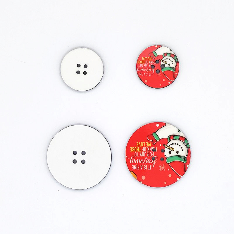 Sublimação Papai Noel Button Decorações de Natal 1.5 polegadas Botões em branco acrílico Presente de impressão diy