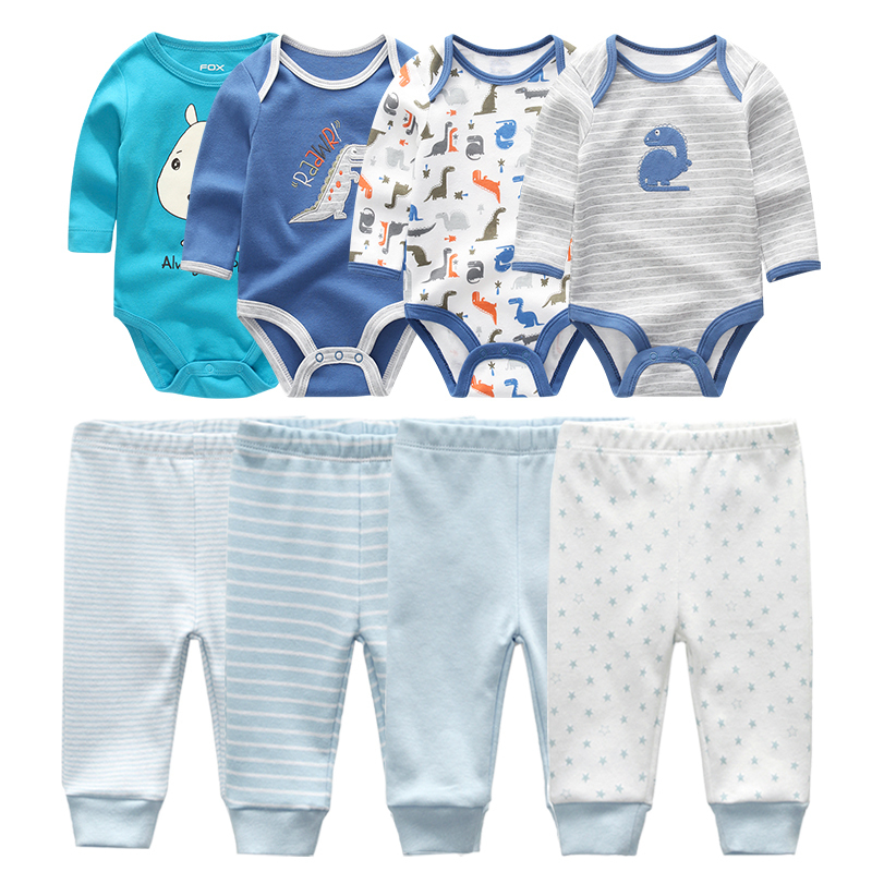 Kledingsets 4 stks baby bodysuitsbaby broek geboren kleding sets winter katoen pakken meisjes jongens custome 220916