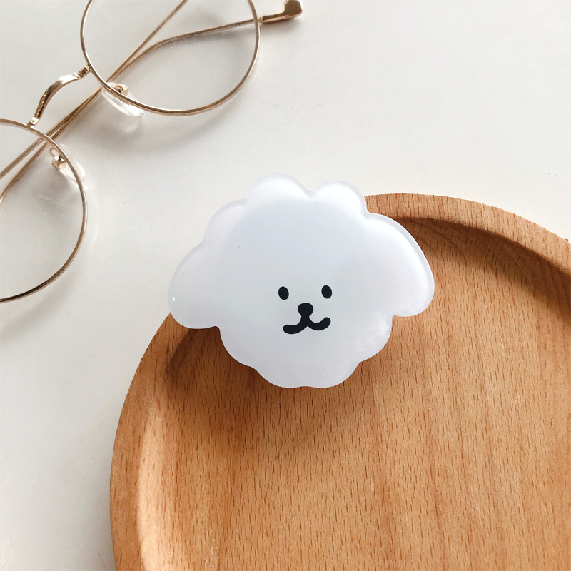 Cute Cartoon Phone Holders Foldable Finger Ring Air Socket Bracket Handle Extend Korea Ins For Mobile iPhone Samsung Accessorie Desk Mounts Display Universal Stand