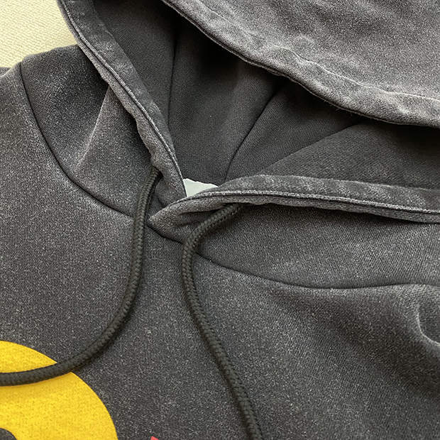 Fleece-Pullover-Sweatshirt für Herren und Damen, mit Buchstaben bedruckt, Kapuzenpullover, echte Bilder