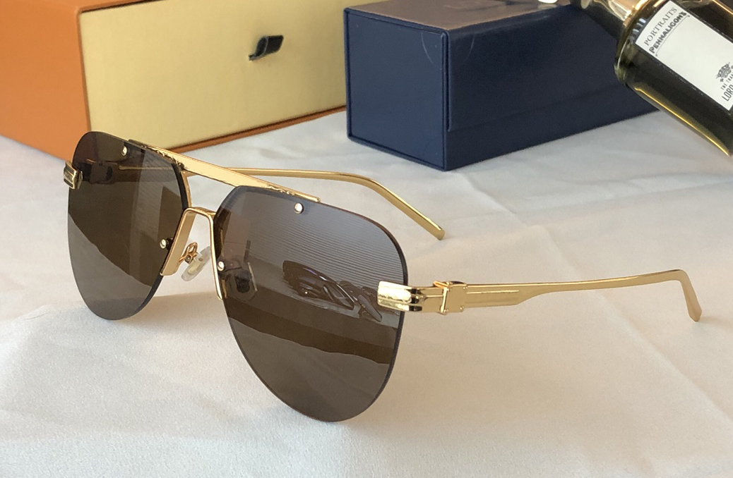 Altın Metal Gri Lens Kül Pilot Güneş Gözlüğü Çıkarsız Çerçeve Sunnies Gafas de Sol Summer Men Gözlükleri Gölgeler Occhiali Da Sole UV Gewear272f