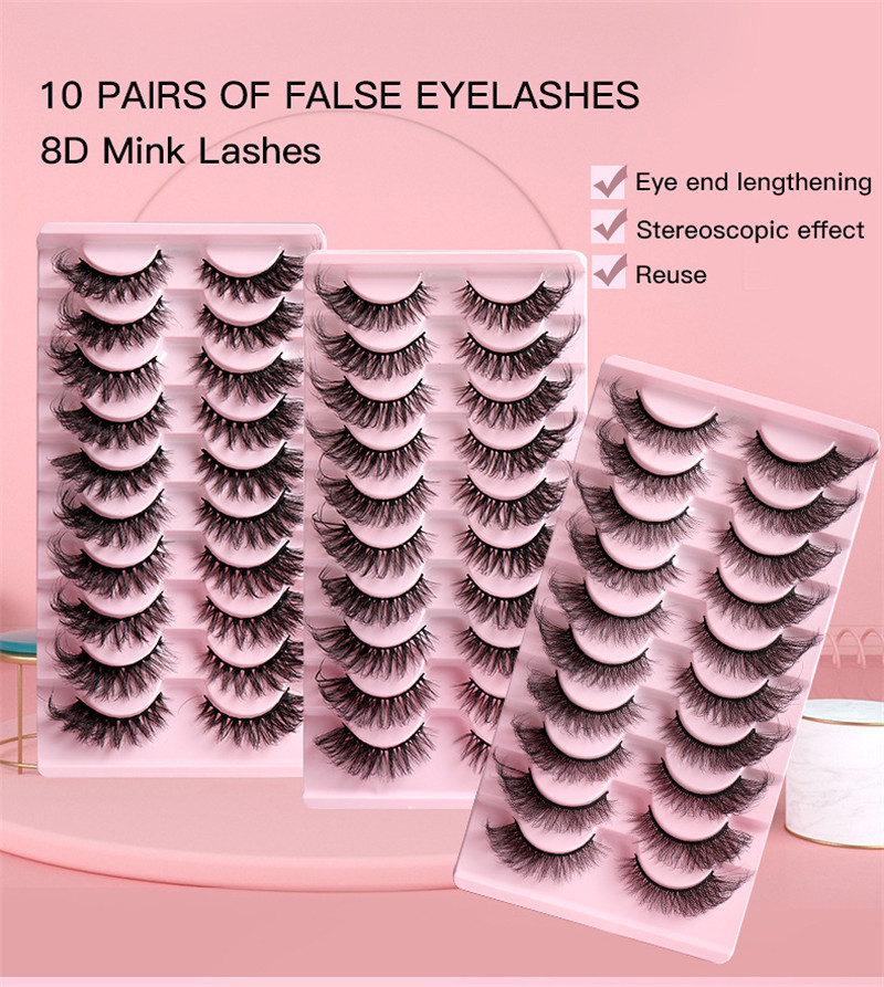 Halloween Eyelashes Extension Multilayer Thick Faux Mink Eyelash Natural Dramatic Messy Fox Eye Lashes