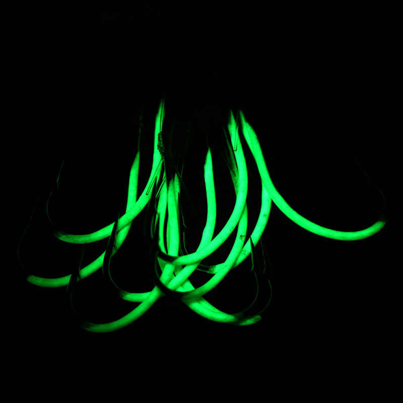 3 Sizes 20#-24# Luminous Hook With Line High Carbon Steel Barbed Hooks Asian Carp Fishing Gear F-70233G