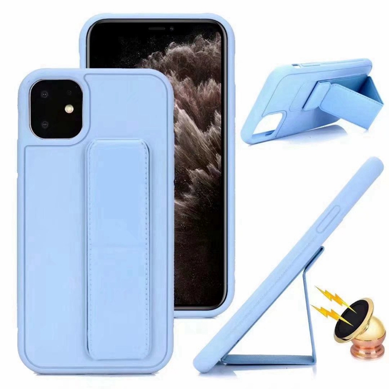 Étuis en TPU souple au toucher pour iPhone 15 14 Plus 13 12 11 Pro Max XR XS X 8 7 6 Sensation de peau Aimant de voiture Aspiration Support magnétique Support Grip Strip Couverture arrière du téléphone