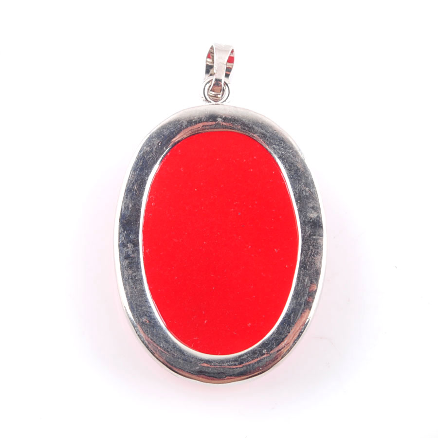 Natural Blue-veins Stone Pendants Oval Red Agates White Jade for Charm Jewelry Making DIY Women Necklace Earring Gifts BN377