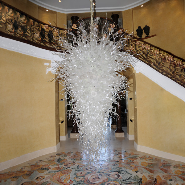 Lâmpadas pendentes de design turco, lustre de vidro soprado, lustres de teto de lustres de vidro soprados para lobby de hotel lobby decoração de shopping lr687