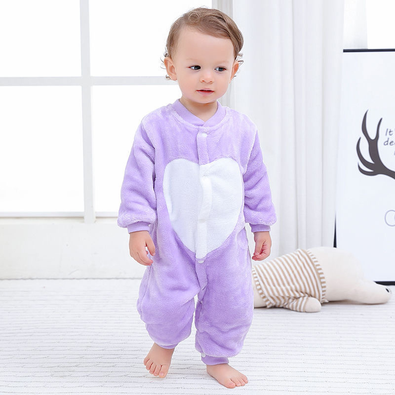 Rompers Autumn Winter Baby Warm Clothes Boy Girl Pure Colour Romper Infant Flannel Soft Fleece Jumpsuit Toddler Overalls 220919