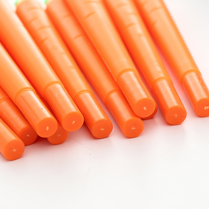 Carrot Roller Ballpoint Pen 05MM Orange Vegetable Shaped Student Stationery Gel Pens Christmas Gift7705171