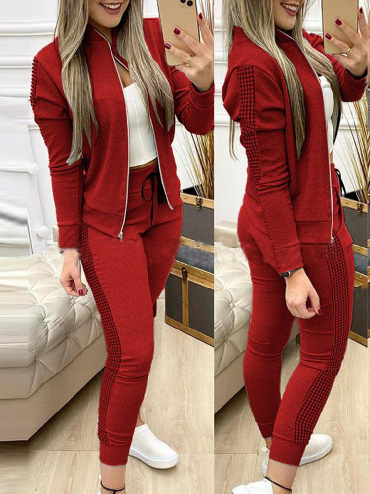 Women's Two Piece Pants Women Set Outfits Autumn Tracksuit Zipper Top And Ensemble Femme jogging Casual Sport Suit Winter Wholesale 220919