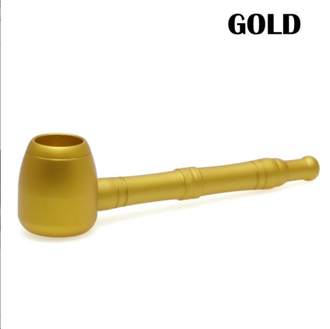 Latest Metal Alloy Smoking Pot Pipe 100mm Length Jamaica Tobacco Cigarette Hand Spoon Pipes Tool Accessories Oil Rigs 