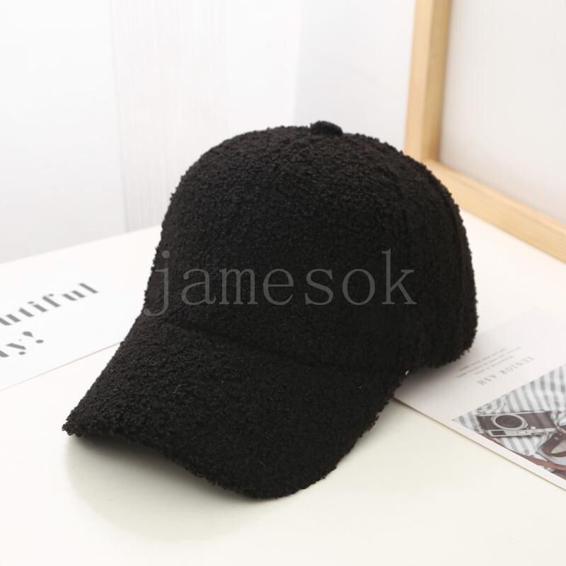 Autumn Winter Baseballs Cap Women Artificial Lamb Wool Hats Version Tide Warm Cap Plush Baseball Caps Spring De777