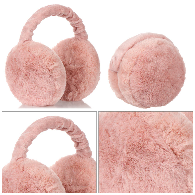 Kulak Muffs Yumuşak Peluş Sıcak Kış Sıcak Muffs Kadınlar Moda Moda Düz Renkli Flap Açık Soğuk Koruma -muffs Cover 220920