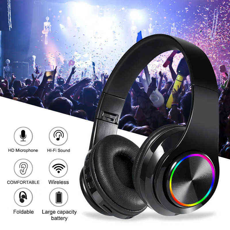 Headset Bluetooth trådlösa hörlurar TV -headset för tv -stereo hörlursspelhjälm med USB -adapter öronsnedgåvor B39 T220916